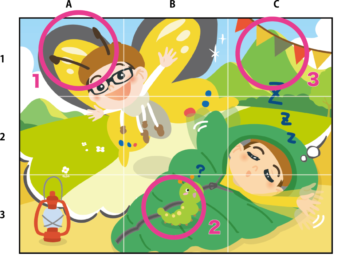 間違い探しの答え