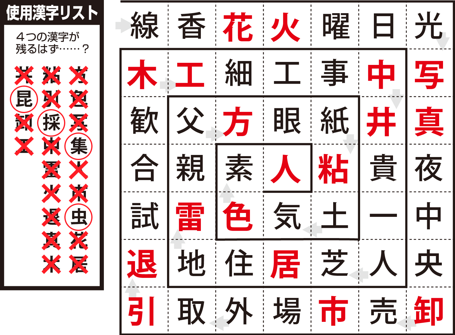 漢とりの答え