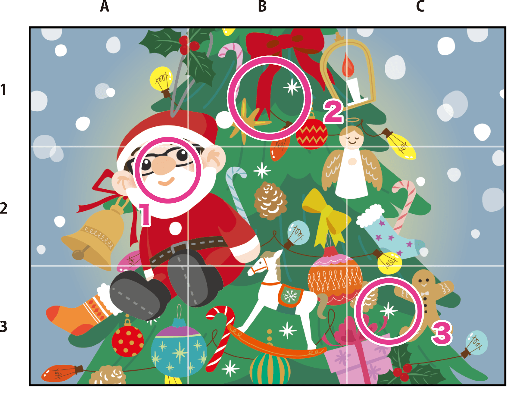 間違い探しの答え